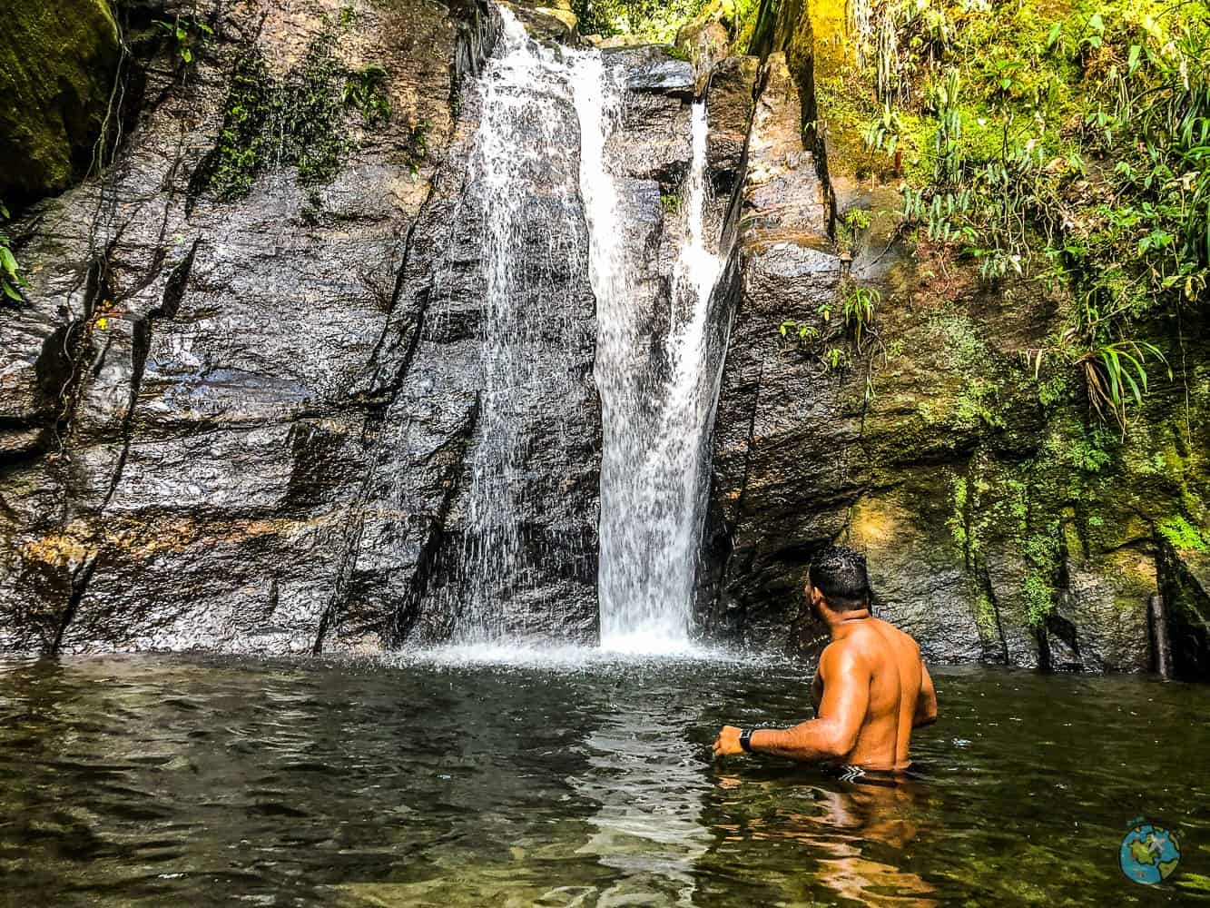 Banho de cachoeira no Horto no Rio de Janeiro