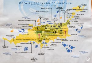 Mapa de Fernando de Noronha.