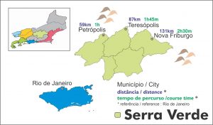Mapa da região Serra verde RJ.