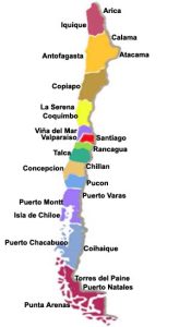 Mapa de Chile guia de viagem 