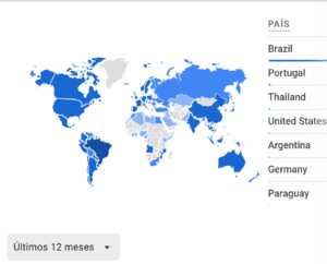 Países que o blog atinge